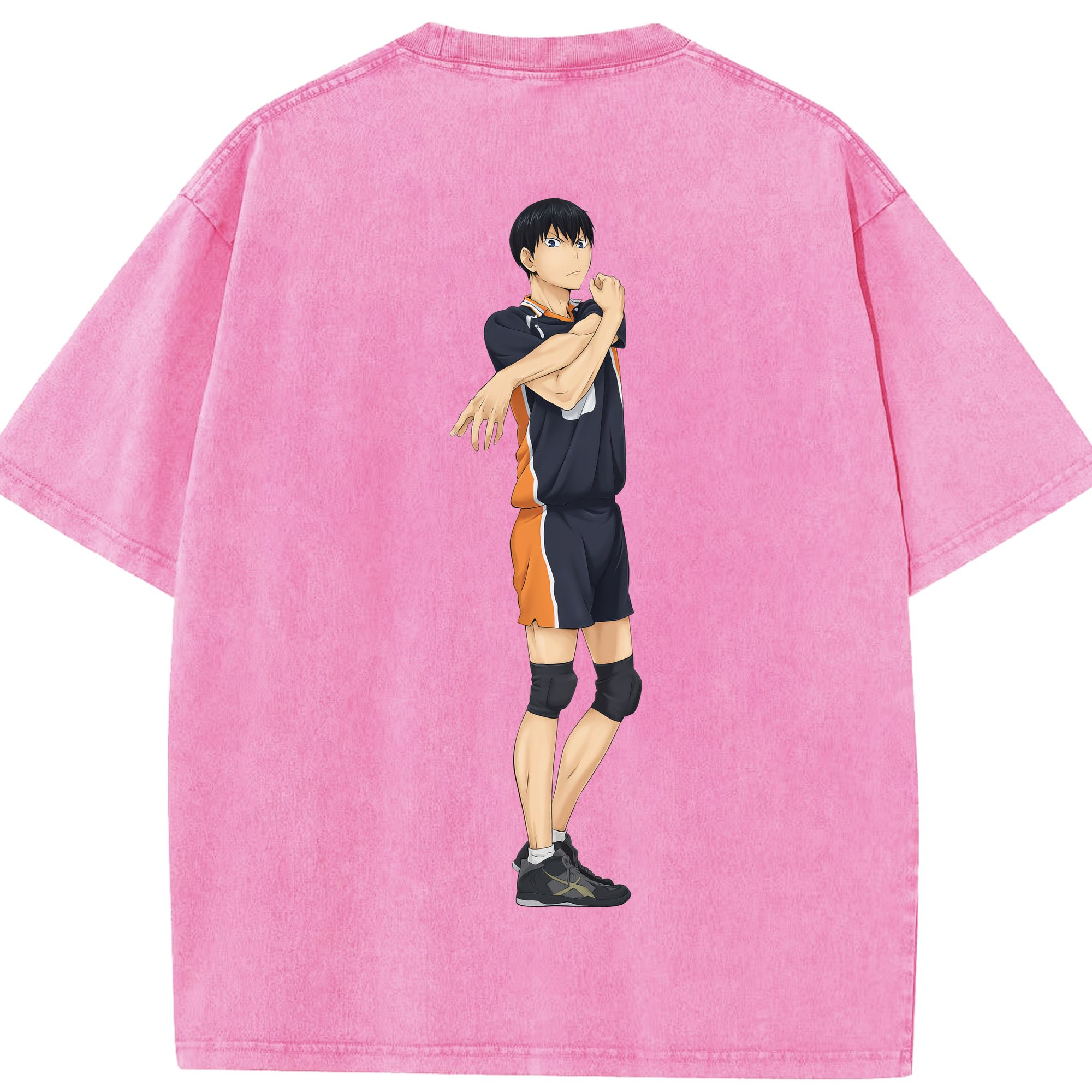 （画像用） ハイキュー!! Haikyu!! 綿100% ヴィンテージ風 半袖Tシャツ（背面プリント）